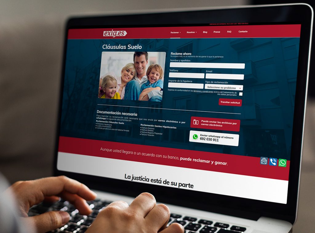 Rellenando la reclamación de cláusulas suelo en Exig.es