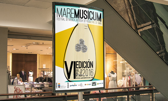 Imagen corporativa del festival de música antigua MareMusicum de Roquetas de Mar